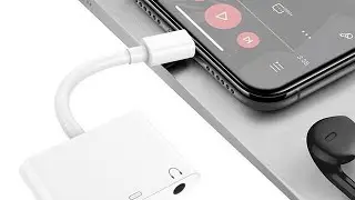 Audio Charger Adapter Lightning to 3.5mm Double Headphone Jack Adapter