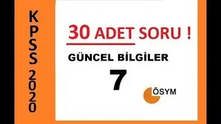 KPSS GÜNCEL BİLGİLER 7 📌📌 | (HARİKA 30 ADET SORU ) ‼️