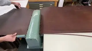 Leather handlebar tape manufacturing - strap cutting