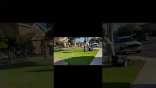 Mowing and edging the yard (oddly satisfying)