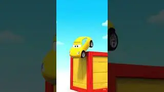 Rainbow Car Race! 🚗🌈 Learn Colors & Counting | TinyJoyKids #shorts