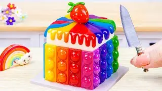 Miniature Rainbow Chocolate Cake Recipe🍫🌈Easy & Fun DIY Treat! | Mini Bake