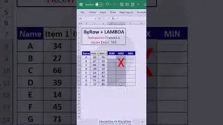 ByRow + Lambda - Advanced Formula Excel 365 #excelsdive  E #excel #exceltips