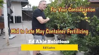 May Fruit Tree Container Fertilization. For Your Consideration, Don't Forget to Feed Your Plants!
