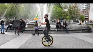 VR 360 Unicycle ride in Central Park🤹&zwj;♀️🎵NY🗽@insta360 @flowjuggle