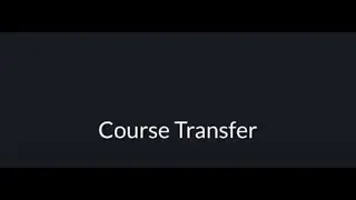 SAGE Vantage: Course Transfer