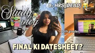 PRODUCTIVE STUDY VLOG 📚💞*FINALS DATESHEET* STUDY PLAN FOR BOARDS? CLASS 10