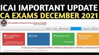 Breaking News | ICAI Biggest Announcement | CA Exam Dec 2021 | Foundation, Inter, Final |