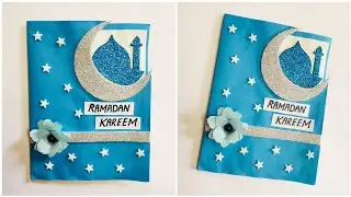 How to Draw Ramadan Greeting Card, Ramadan Card Tutorial, Greeting Card for Ramadan, card making