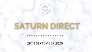 ★♑SATURN DIRECT 29th September 2020 | ♑★