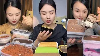 asmr mukbang - sweet box cake eating