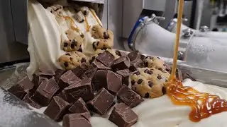 The Satisfying Sounds of Bulk Ice Cream Manufacturing (No Talking, Just Machines)