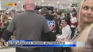 Fernando Mendoza signs autographs for fans at Dick's Sporting Goods