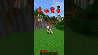 Heroic Fall Damage vs Different Mobs in Minecraft #shorts #meme #memes