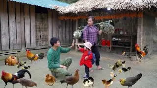 A meal with wife and children, the children and wife returning home after the holiday, survival