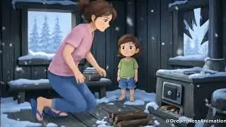 A Emotional Animated Story Winter Survival of Mother and Child #cozy #anime