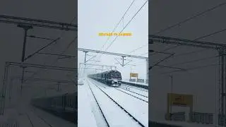 KASHMIR TRAIN JOURNEY IN SNOWFAL #train #kashmir