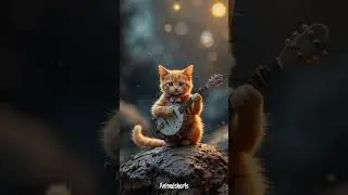 little cat playing banjo#cat#catviral#kitten#shortvideo#shorts