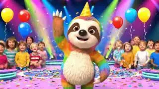 Happy Sloth Birthday Bash! 🦥Fun Animated Adventure for Children&rdquo; #YouTubeShorts #Shorts #Kids #Cute 
