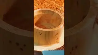 Turning a Small Wooden Box by Hand 😍 | Satisfying Woodworking Process | Woodlix #woodworking #shorts