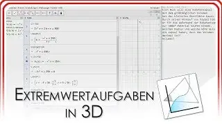 Extremwertaufgaben im dreidimensionalen Raum (Volumen/Oberfläche) | GeoGebra EasyGoing