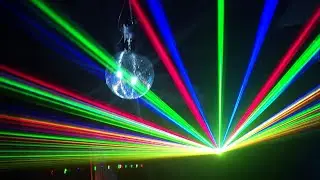 Disco Ball with Flashing Laser Lights | Party Light Show Background | 4K UHD 8H VJ Loop (No Sound)