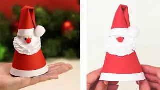 Paper Cone Santa Claus Tutorial