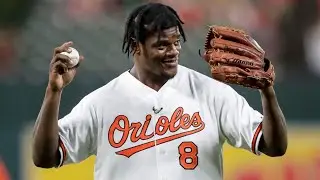 NFL Stars throwing the first pitch