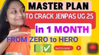 How to crack JENPAS UG 25 in just 1month |govt college guarantee 💯🤞💪🔥full strategy 💪🖍️📗📘📙 complete ✅