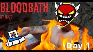 [FR] [ENG] (Geometry Dash) Bloodbath NEW HARDEST + FIRST EXTREME 84% | 52-100*2, 41-100%| Day 5