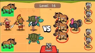 Merge Animal Monster Battle game in MAX LEVEL (  Merge Game Zoo )