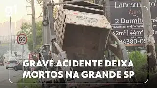 Grave acidente deixa mortos na Grande São Paulo; carro e caminhão colidiram