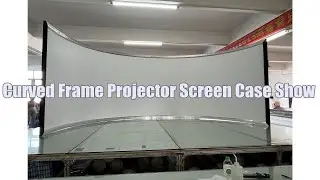 xyscreen curved frame projector screen case show