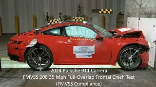 2024 Porsche 911 Carrera Coupe FMVSS 208 Full-Overlap Crash Test (35 Mph)