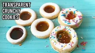 Crunchy Transparent Cookies | Sprinkle Glass Cookies | Sparkling Glass Cookies | Samia's Kitchen
