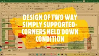 Design of two way Simply Supported Slab-corners are held down II2021