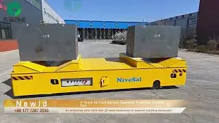 V-block 20 Tons Battery Operated Trackless Transfer Cart#machine #manufacturing #transporter #tech