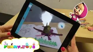 Живая раскраска 3D Самолет Color page 3D