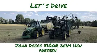 POV I Cab View John Deere 5100R bei der Heuernte