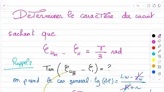 RLC forcé : determiner le caractere du circuit avec un dephasage