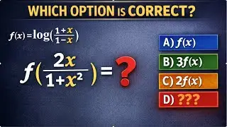 FUNCTION TRANSFORMATION of a Log Function | f(2x/(1+x&sup2;))=? |#math#logarithms#loglaws #stepbystepmath