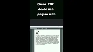 ¿Cómo crear un pdf desde una página web?  