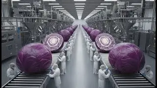 Inside the Purple Cabbage Factory &ndash; From Purple Cabbage to Salad Juice&Chips | Industrial Automation