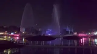 Amazing Dancing Fountain Show in Muscat Nights 2023/Muscat Festival 2023 Qurum National park