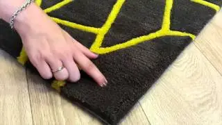 Tapis chocolat et vert 