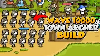Spending 13.999.999.999 gold at WAVE 10000 | Town Archer Build GROW CASTLE