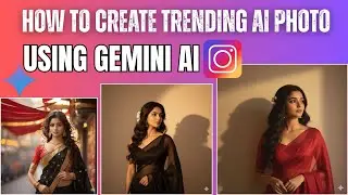 New Trending Photo Red Saree Editing using Gemini🔥 | New Trending AI Vintage Photo Editing Tutorial