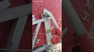 Hose reel fitting for corn irrigation.#farming #agriculture #hosereel #irrigation #corn #raingun