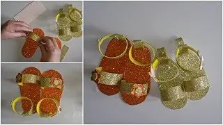 DIY Glitter Foam Slippers - Fun Activity to Do at Home With the Kids