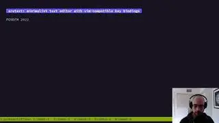 [FOSDEM 2022] aretext: minimalist text editor with vim-compatible key bindings